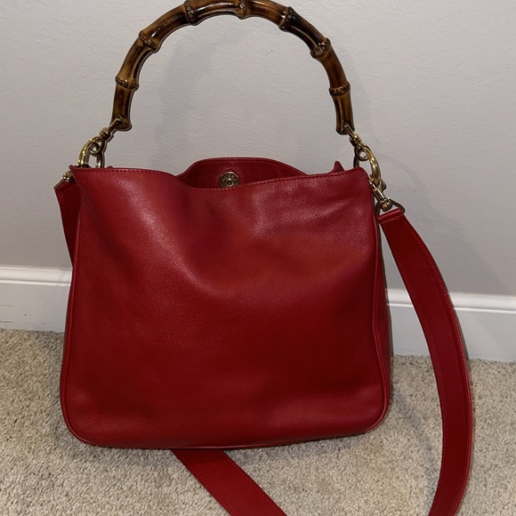 Gucci vintage 2 way leather shoulder bag - Picture 2 of 15